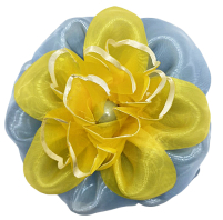 БАНТИК Жовто-блакитна квіточка з перлиною