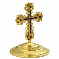 Крест на митру латунный со вставками 59.62
