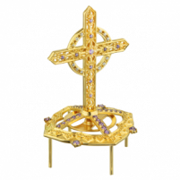 Крест на митру латунный в позолоте 48,39