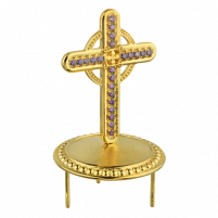 Крест на митру латунный в позолоте 54,65