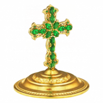 Крест на митру латунный со вставками 51,71