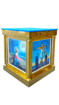 ОБЛАЧЕННЯ НА ПРЕСТІЛ  ↑107см ↔98см ↕98см  Синій