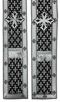 ОРАРЬ   Чорний ↔11,5см↕290см   Парча 