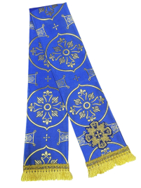 ЗАКЛАДКА для ЄВАНГЕЛІЄ Синя 12/100см Парча