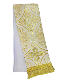 ЗАКЛАДКА для ЄВАНГЕЛІЄ Біло-золота 13/140см Парча