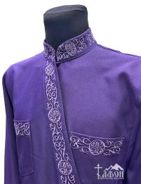 Підрясник грецький   Фіолетовий 56р   Габардин Вишивка "Грецький хрест"