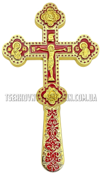 ХРЕСТ Напрестольний   ↕29см ↔16.5см Латунь Емаль