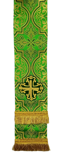ЗАКЛАДКА для Евангелия Зеленая 11,5/140см  Парча