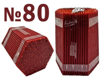 2кг Свечи    80%ВОСКОВЫЕ   №80 КРАСНЫЕ   Количество - 400шт