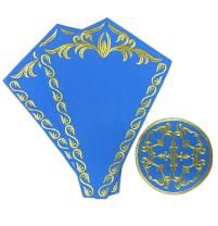 КОМПЛЕКТ   ПІДСТАВКА під хрест і лампаду Блакитний 39/29,5см   Ø17/16,5см  Габардин