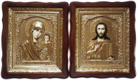Пара Вседержитель Казанская   45/38см Оклад