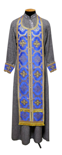 ТРЕБНИЙ НАБІР Синій  ↕145см   Парча 