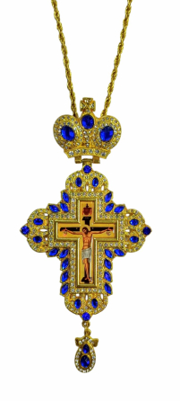 ХРЕСТ Наперсний   ↕18см ↔9см Латунь Китай