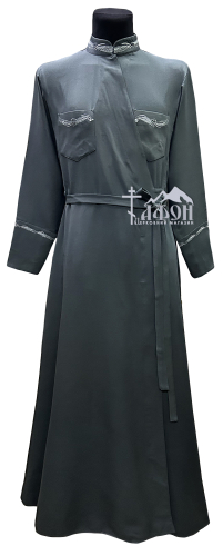 Підрясник грецький   Сірий 48р   Костюмна тканина "стретч"   Вишивка  Колос