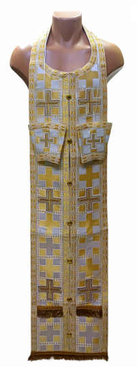 Требний набір ЄПИТРАХИЛЬ і ПОРУЧІ Біло-золоті Парча