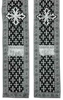 ОРАРЬ   Чорний ↔11,5см↕290см   Парча 