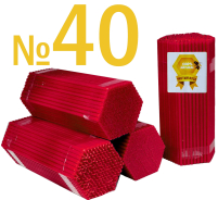 2кгСвечи 100%ВОСКОВЫЕ Красные №40   Количество-200шт     БЕЗ СКИДОК!   