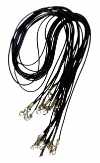 ШНУРОК Чорний 60см Карабін ЛАК тонкий