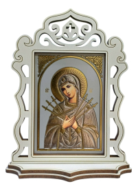 УМЯГЧЕНИЕ ЗЛЫХ СЕРДЕЦ   ↕13,5см ↔10,5см   ДСП Литография на подставке