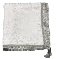 СКАТЕРТИНА   Біла   р1.55/1.55 м   Парча Вишивка