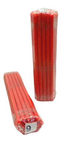 1кгСвечи ПАРАФИНОВЫЕ Красные №09К   Количество-26шт