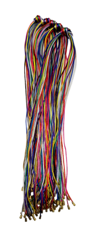 ШНУРОК Кольоровий 65см Закрутка ШОВК-тонкий