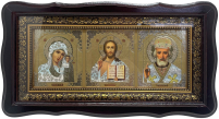 Тройник Вседержитель Казанская Николай   21/39см  Дерево 