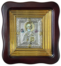 НИКОЛАЙ ЧУДОТВОРЕЦ   ↕15см ↔15,5см  Гальваника