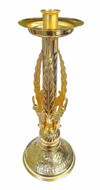 ПІДСВІЧНИК   ↕25.5 ↔13.7см Ø2.5 см.  Позолота Греція  