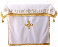 ОБЛАЧЕННЯ НА ПРЕСТОЛ   р1/1/1м   СКАТЕРТЬ р1,30/1,30м   Біле Габардин Вишивка