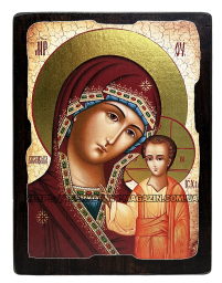 КАЗАНСКАЯ   17/13см Дерево Литография