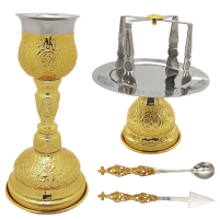 ЄВХАРИСТИЧНИЙ НАБІР   250мл   Позолота  Греція   (1270G)