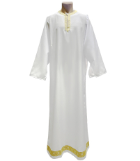 ПІДРИЗНИК   Білий   р48/д150см   Габардин Галун 