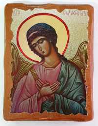 СЕЛАФАЇЛ АРХАНГЕЛ   ↕17см ↔13см Дерево Літографія