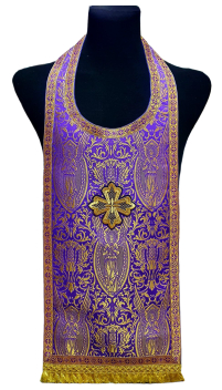 Требный ЕПИТРАХИЛЬ Фиолетовый Парча