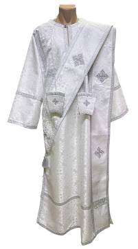 СТИХАРЬ Дияконський   Білий   52р/д150см   Парча 
