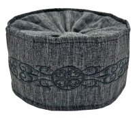 СКУФ'Я   Грецька   Сіра   р64 Льон-габардин Вишивка «Грецький візерунок» 