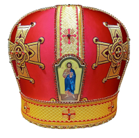 МИТРА   Червона   Розмір 60   Парча 