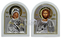 Пара Вседержитель Владимрская   ↕24.5см ↔20см Полиграфия PVD(серебрение)