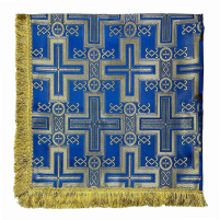 СКАТЕРТЬ   Синяя   ↕85см ↔85см   Парча