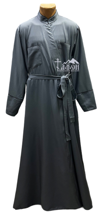 Підрясник грецький   Сірий 54р   Мокрий шовк "СОФТ"   Кант