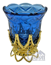 ЛАМПАДА  напрестольна   ↕10см Ø7,5см   Латунь Китай