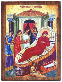 РІЗДВО Пресвятої Богородиці   ↕23см ↔17см Дерево Літографія