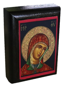 Пара Вседержитель Казанская  5/7см Дерево Шелкография Сусальное золото