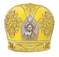 МИТРА   Желтая   Размер 57   Велюр Вышивка 