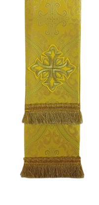 ЗАКЛАДКА для ЄВАНГЕЛІЄ Жовта 11/140см Парча 