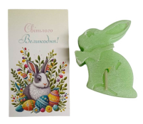 Свічка - Листівка  ПАСХАЛЬНА  Зайчик  ↕ 6см  Парафін