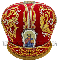 МИТРА   Червона   Розмір 57   Оксамит Вишивка 