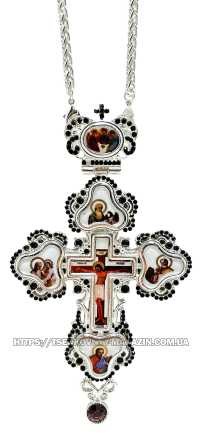 ХРЕСТ Наперсний Фіолетовий  ↕15.5см ↔9см Латунь Нікельований Китай