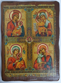 ЧЕТЫРЕХЧАСТНАЯ   ↕23см ↔17см   Дерево Литография